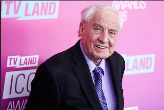 In this April 2016 photo, the late Garry Marshall arrives at the 2016 TV Land Icon Awards at Barker Hangar in Santa Monica, California. A new stage musical based on Garry Marshall's 1984 movie “The Flamingo Kid” is hoping to cha-cha to Broadway. Producers Bob Israel and Larry Hirschhorn said Thursday that the show will feature book and lyrics by Tony Award-winner Robert L. Freedman and music by Scott Frankel. Photo by Rich Fury/Invision/AP, File