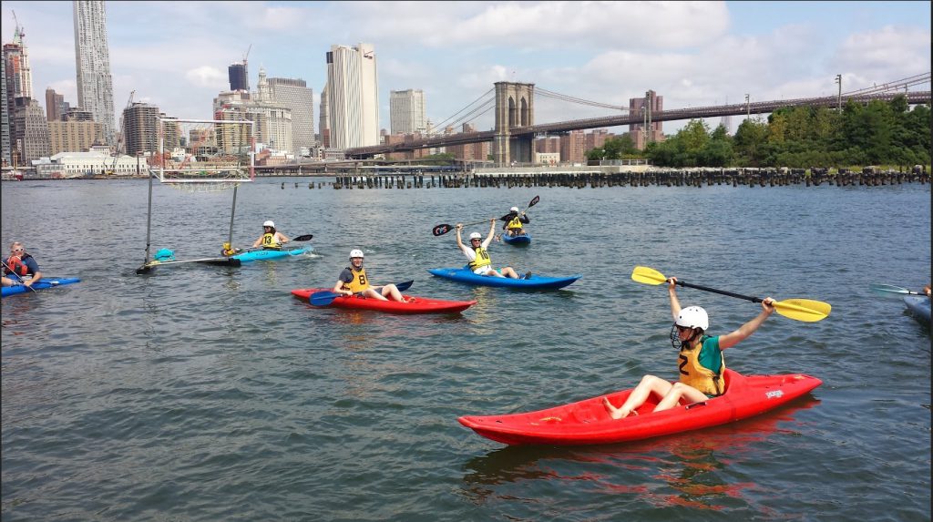 Kayaking in Brooklyn Bridge Park. Photo courtesy of BBP