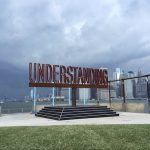 Sculpture by Martin Creed "Agreement" at Pier 6 in Brooklyn Bridge Park.  Eagle photo by Scott Enman