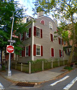 Researchers want local residents to participate in a survey about the role of historic districts in New York City's urban life. Shown above is 24 Middagh St., the oldest house in the Brooklyn Heights Historic District, the first neighborhood in the city to be landmarked. Eagle photo by Lore Croghan