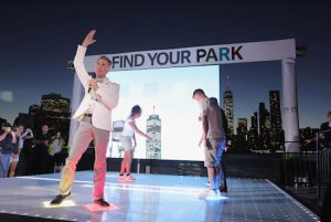 Bill Nye speaks onstage during the National Park Foundation's #FindYourPark event, celebrating the National Park Service's centennial, at Brooklyn Bridge Park on Monday. Photos by Neilson Barnard for Getty Images / National Park Foundation