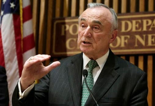 Police Commissioner William Bratton’s resignation announcement Tuesday led Bay Ridge elected officials to praise his crime-fighting efforts. AP photo/Richard Drew, File