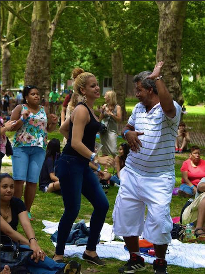 Festivalgoers dance at last year’s Brooklyn Music Festival. Photos courtesy of What's Up New York Nora Rodriguez-Cortez