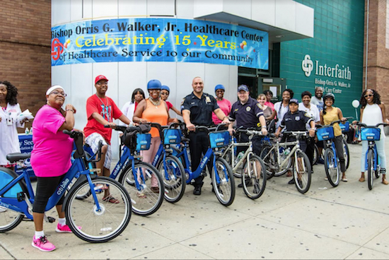 Interfaith Medical Center’s “prescribe-a-bike” program was launched on Friday. Photo courtesy of Interfaith Medical Center