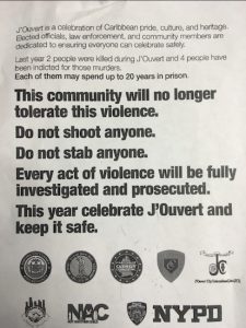@NYPD71Pct posted this image of the flier on Aug. 25. Image from Twitter