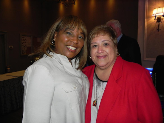 Assemblymember Pamela Harris (left) and her ally, Democratic District Leader Dilia Schack, both won their contests in the Sept. 13 primary. Eagle file photo by Paula Katinas