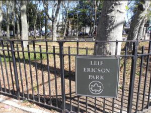 Leif Ericson Park in Bay Ridge has been the focus of attention in recent weeks from advocates for the homeless. Eagle photo by Paula Katinas