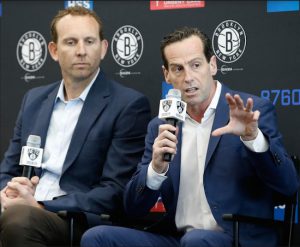 General manager Sean Marks and first-year head coach Kenny Atkinson aren’t measuring the Nets’ success by wins and losses in year one of their rebuilding plan. AP photo