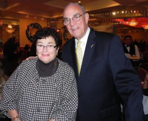 Mike Long, pictured with his wife Eileen at a luncheon in Bay Ridge, says he is grateful to the delegates who voted to give him another term as party chairman. Eagle file photo by Paula Katinas