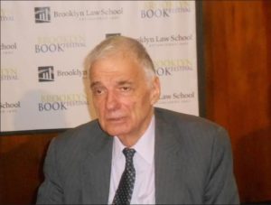 Ralph Nader, author of “Breaking Through Power: It’s Easier Than We Think,” pictured at the Brooklyn Book Festival this past Sunday. Eagle photo by Raanan Geberer