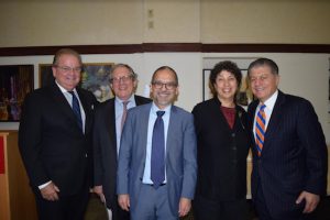 Brooklyn Law School continued its Constitution Day program this past Thursday by discussing what is coming up for the U.S. Supreme Court. Pictured from left: Dean Nicholas Allard, Joel Gora, Bill Araiza, Susan Herman and Hon. Andrew Napolitano. Eagle photos by Rob Abruzzese