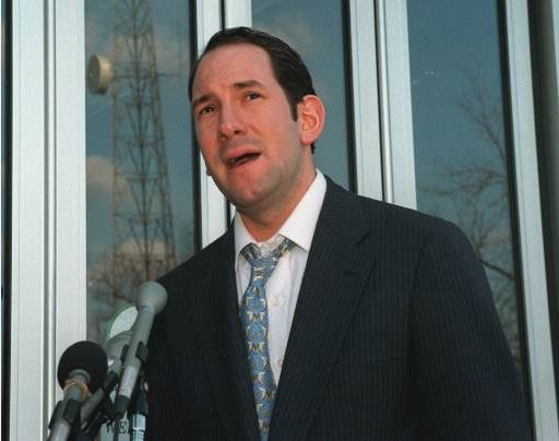 Political journalist Matt Drudge celebrates his birthday today. He's shown here outside the NBC studios after his appearance on NBC's "Meet the Press" Sunday, Jan. 25, 1998, in Washington. AP Photo/Khue Bui