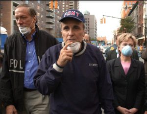 In this Sept. 12, 2001 file photo, then-New York City Mayor Rudolph Giuliani, center, leads then-New York Gov. George Pataki, left, and then-Sen. Hillary Clinton, D-N.Y., on a tour of the site of the World Trade Center disaster. AP Photo/Robert F. Bukaty, File