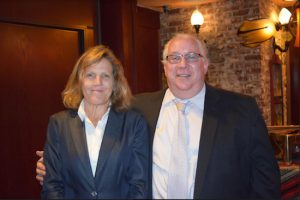The Kings County Housing Court Bar Association and President Michael Rosenthal (right) welcomed Judge Leslie A. Stroth (left) to a discussion during the group’s most recent meeting. Eagle photos by Rob Abruzzese