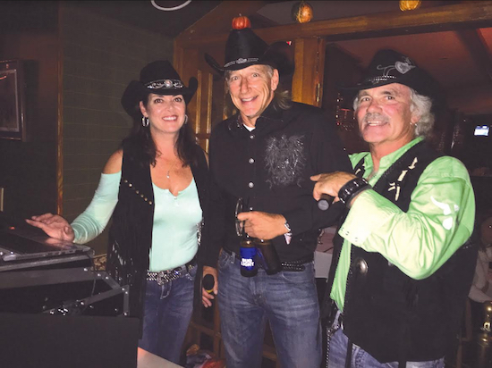 Singer Jamie Lynn, disc jockey Chris Van Zant and entertainer Loren (left to right) brought country music to Chadwick’s on Oct. 8. Photo by Vincent Rohan