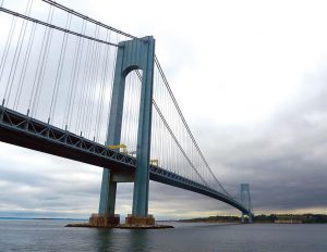 Toll booths on the Verrazano-Narrows Bridge would be eliminated under a plan that was outlined by Gov. Andrew Cuomo last week.  Eagle file photo by Rick Buttacavoli