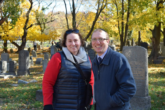 Justice Miriam Cyrulnik and Rabbi Andrew Parver teamed up for the Brandeis Society of Brooklyn’s inaugural Day of Service event where members helped clean up a Jewish cemetery in Staten Island. Eagle photos by Rob Abruzzese
