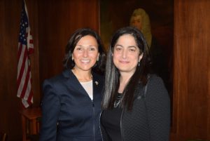 The Brooklyn Women’s Bar Association hosted a Continuing Legal Education (CLE) session with elder law attorney Fern Finkel (left) where she advised attorneys on how their clients can age with dignity. Finkel is pictured with Sara J. Gozo, president of the BWBA. Eagle photo by Rob Abruzzese