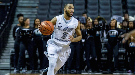 Iverson Fleming hit two key free throws down the stretch to help LIU Brooklyn top Loyola and remain unbeaten Wednesday night at Downtown’s Barclays Center. Photo courtesy of LIU Brooklyn Athletics