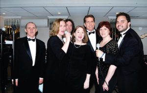 The Rhapsody Players, pictured backstage at a benefit concert in 2014, can’t wait to sing at the fundraiser for Saint Patrick Catholic Academy in Bay Ridge. Photo courtesy John Heffernan