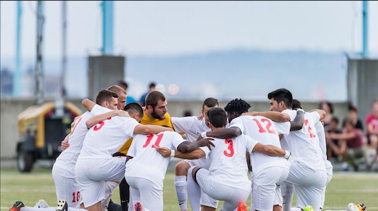 After holding their opponents scoreless since Sept. 28, the SFC Brooklyn Terriers saw their dream season end in double overtime at Dartmouth last Thursday in the opening round of the NCAA College Cup. Photo courtesy of St. Francis College athletics
