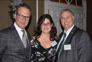 The Columbian Lawyers Association hosted its annual judiciary night where Brooklyn’s judges were honored. Pictured from left: Steve Bamundo, Linda LoCascio and Dean Delianites, president of the Columbian Lawyers. Eagle photos by Rob Abruzzese