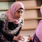 Sammraa Mashrah started out as a student in the English class but made rapid progress and became an instructor. Photo courtesy of HeartShare Human Services