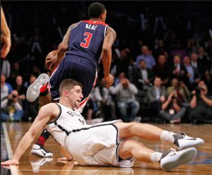 Bradley Beal stole the ball and the Nets’ last chance to tie Monday night at Downtown’s Barclays Center, handing Brooklyn a 118-113 setback. AP Photo/Kathy Willens