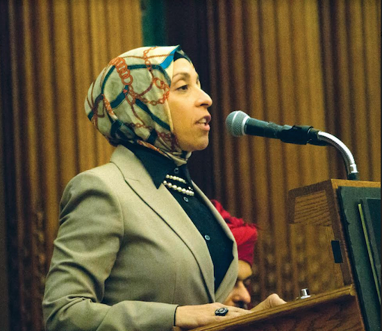 Zainab Ismail represents two Brooklyn heritage groups. She identifies as a Latina and a Muslim convert. Eagle photo by Francesca N. Tate