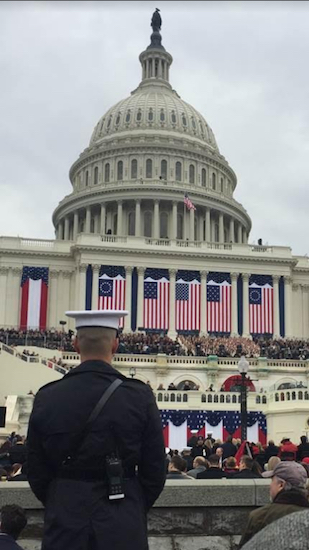 Picture taken from Ghorra’s seat at the swearing-in ceremony. Photo by Ted Ghorra