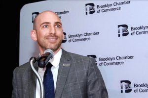 In one of his first major acts as president and CEO of the Brooklyn Chamber of Commerce, Andrew Hoan hosted a congressional political forum at One Metrotech Center on Feb. 6. Eagle file photo by Arthur De Gaeta