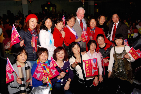 Sen. Marty Golden celebrates Lunar New Year with members of the Chinese community. Eagle photos by Arthur De Gaeta