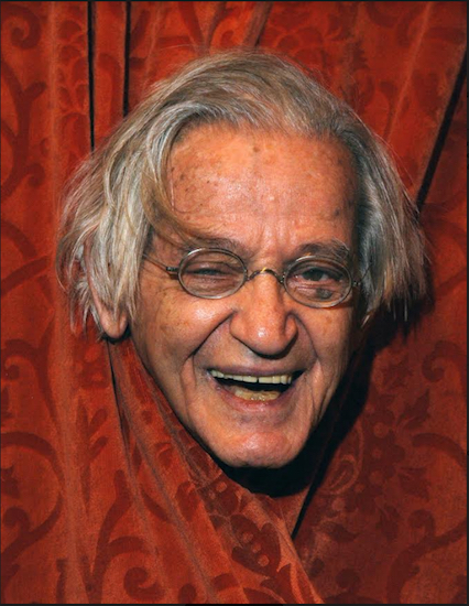 Comedian Irwin Corey at the Ethel Barrymore Theatre in Manhattan in 2004. AP Photo/Jim Cooper, File