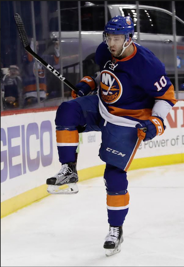 Alan Quine and the rest of the Islanders appear to have a leg up on the competition of late, cruising back into serious contention for an Eastern Conference playoff spot. AP photo
