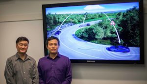 Professors Edward K. Wong (left) and Yi Fang are leading the research for the school’s project. Photo courtesy of NYU Tandon