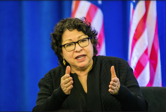 U.S. Supreme Court Justice Sonia Sotomayor gave a talk to St. Francis College students on Thursday. Eagle photo by Rob Abruzzese