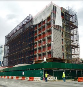 Construction is progressing at the Hoxton, a British hotel on Wythe Avenue in Williamsburg. Eagle photos by Lore Croghan