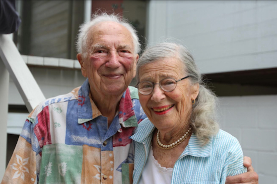 Charles and Lucille Plotz on their 70th wedding anniversary. Photo by Martha Ingols