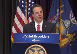 Gov. Andrew Cuomo outlined a $1.4 billion initiative on Thursday that aims to transform Central Brooklyn, long one of the most troubled areas in the city. “Vital Brooklyn” would invest sizable sums in community health services, affordable housing and other areas. Screen grab courtesy of Gov. Cuomo’s office