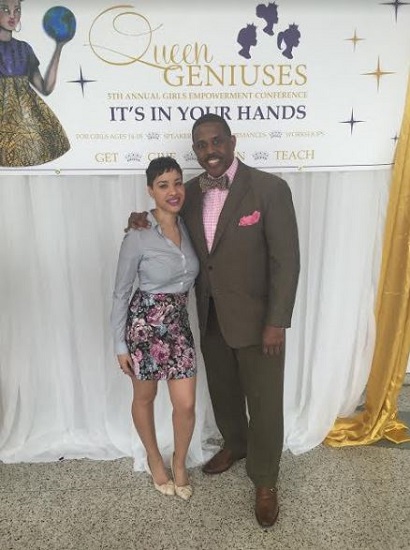 Regine Roy, founder of Queen Geniuses, and state Sen. Kevin Parker at the “It’s In Your Hands” event. Photo courtesy of Sen. Parker’s office