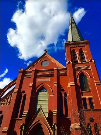 St. John's Evangelical Lutheran Church, designed by prolific architect Theobald Engelhardt, is one of many lovable Greenpoint Historic District buildings. Eagle photos by Lore Croghan