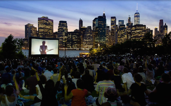 BBP visitors enjoy "Purple Rain," a past feature of the Movies With A View series. Photo by Etienne Frossard