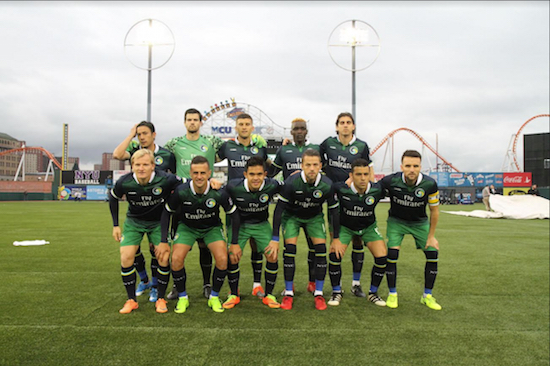 The Cosmos earned their first point of the season at MCU Park and moved to fifth place in the North America Soccer League standings following a 1-1 draw with first-place Jacksonville Armada. Photos courtesy of the New York Cosmos