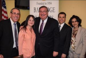 Hon. Matthew J. D'Emic (center) poses with current President (pictured from left) Stephen Spinelli, immediate past President Grace Borrino, Joseph R. Vasile and past President Lisa Becker at a CLE meeting from March 2015. Eagle photos by Rob Abruzzese
