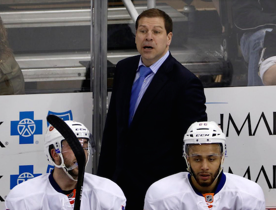 The New York Islanders announced Wednesday that Doug Weight, the interim coach who guided the Brooklyn-based franchise to the verge of the playoffs after relieving Jack Capuano in January, would be back as the team’s full-time head coach for the 2017-’18 campaign. AP Photo by Gene J. Puskar