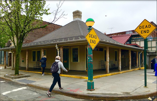 This landmarked wood-frame cottage is the MTA's Avenue H Station in Victorian Flatbush. Eagle photos by Lore Croghan