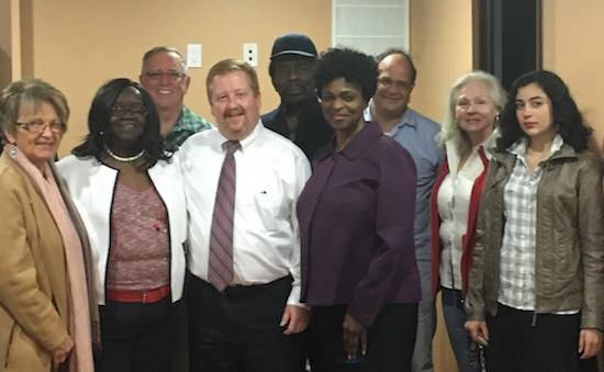 Berneda Jackson (second from left) with Brooklyn Republican Party Vice Chairman Brian Doherty and the Brooklyn GOP Executive Committee. Photo courtesy of the Brooklyn GOP