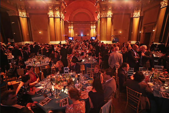 Guests sit in the dining room of the former Williamsburg Bank. Eagle photos by Andy Katz