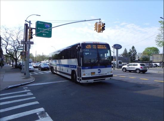 Saturday and Sunday service on the X28 express bus, which has been running on a temporary basis since September, will now become permanent. Eagle file photo by Paula Katinas