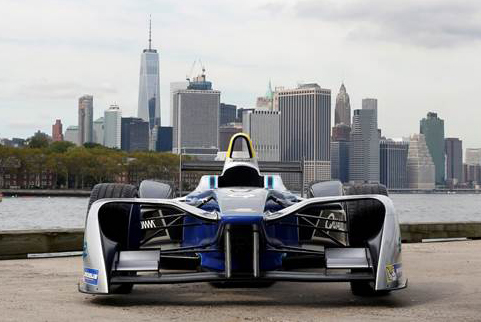 For the first time, motorsports will be coming to New York City with the ePrix Formula E car racing championship in Red Hook on July 15 and 16. Photo courtesy of the Office of the Mayor